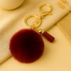 Porte-clés5 Porte-clés pompon rouge