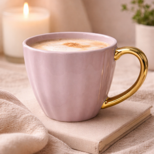 Tasse 1 Tasse violet/or