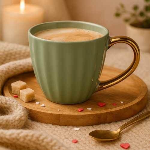 Tasse 3 Tasse verte/or